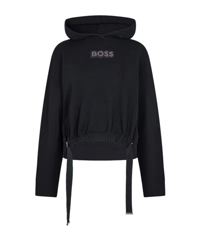 Hugo Boss Solid Color Sweatshirt In Black