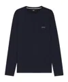 Hugo Boss Solid Color Sweatshirt In Blue