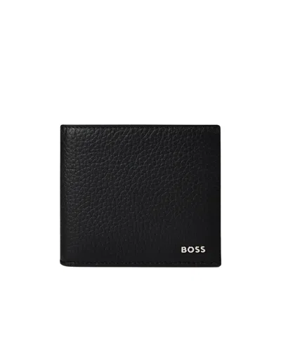 Hugo Boss Solid Color Wallet In Black