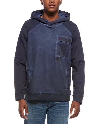 Hugo Boss Solid Hoodie In Blue