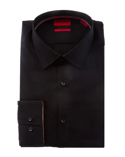 Hugo Boss Solid Shirt In Black
