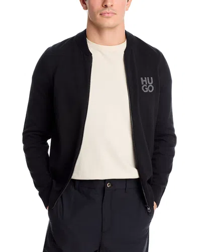 Hugo Boss Solouh Logo Sweater In Black