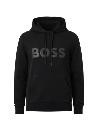 Hugo Boss Soody Logo-detail Hoodie In Black