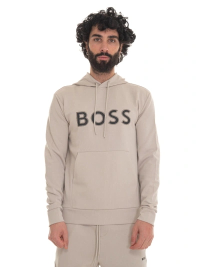 Hugo Boss Soody1-50504750271 Sweatshirt With Hood In Beige
