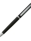 Hugo Boss Sophisticated Textured Ballpoint Pen In Black