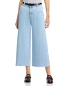 Hugo Boss Sorcerous High Rise Wide Leg Jeans In Blue In Blue