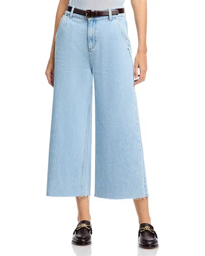 Hugo Boss Sorcerous High Rise Wide Leg Jeans In Blue