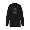 Hugo Boss Sparkling Stacked-logo Sweater With Wool And Alpaca In Black