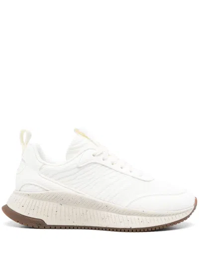 Hugo Boss Speckled-sole Sneakers In White
