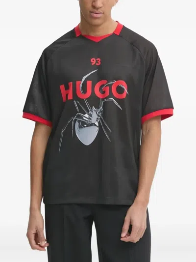 HUGO BOSS SPIDER-PRINT MESH T-SHIRT