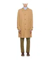 Hugo Boss Tan Spread Collar Coat In Brown