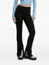 Hugo Boss Split-hem Flared Trousers In Black
