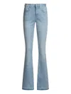 Hugo Boss Split-hem Flared Trousers In Blue