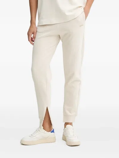 Hugo Boss Split-hem Track Pants In Neutral