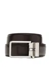 Hugo Boss Square-buckle Belt In Black