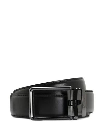 Hugo Boss Square Buckle Belt In Black