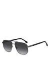 Hugo Boss Square Double Bridge Sunglasses, 59mm In Gray