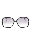 Hugo Boss Square-frame Gradient Sunglasses In Black