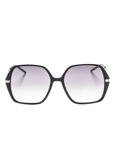 Hugo Boss Square-frame Gradient Sunglasses In Black