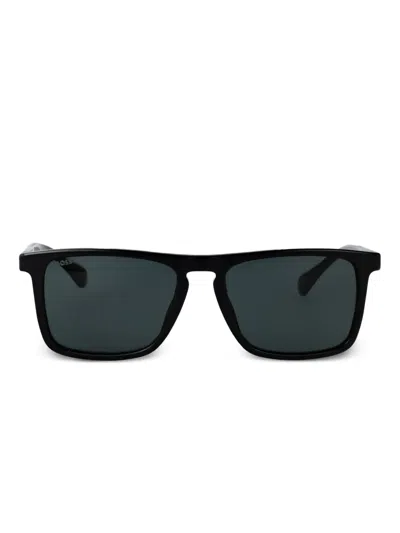 Hugo Boss Square-frame Sunglasses In Black