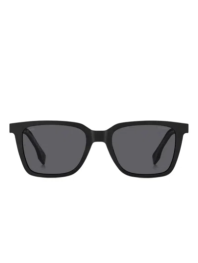 Hugo Boss Square-frame Sunglasses In Black