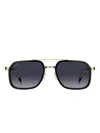 Hugo Boss Boss 55mm Rectangular Sunglasses In Blue