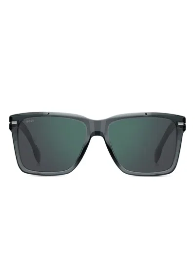 Hugo Boss Square-frame Sunglasses In Metallic
