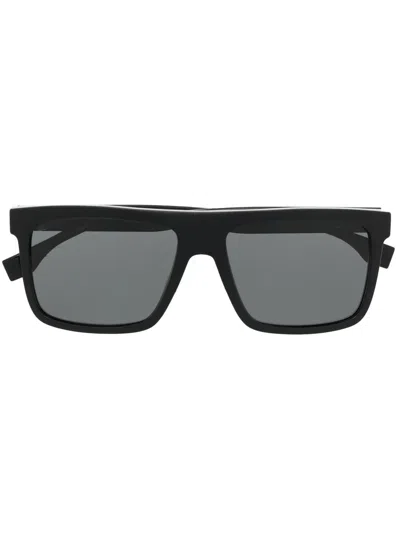 Hugo Boss Square-frame Sunglasses In Schwarz