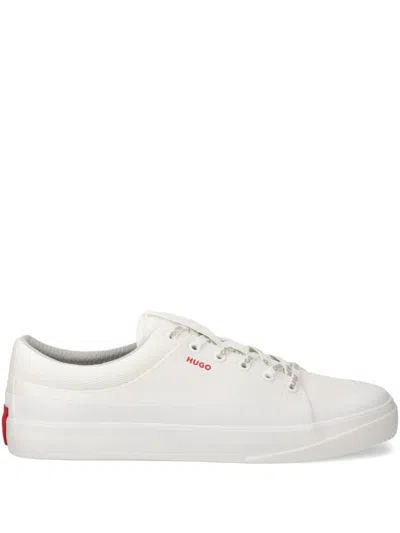Hugo Boss Square Logo Trainers In White