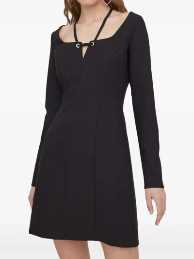 Hugo Boss Square-neck Mini Dress In Black