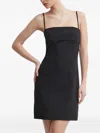 Hugo Boss Square-neck Mini Dress In Black