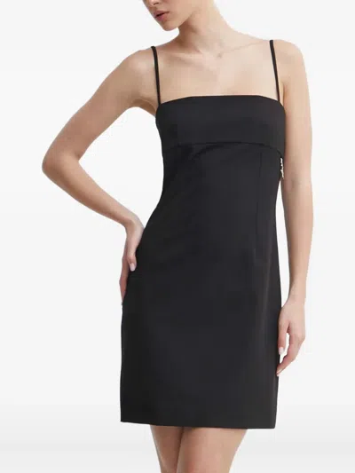 Hugo Boss Square-neck Mini Dress In Black