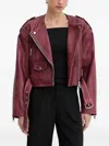 Hugo Boss Square-neck Short-sleeve Top In Burgundy