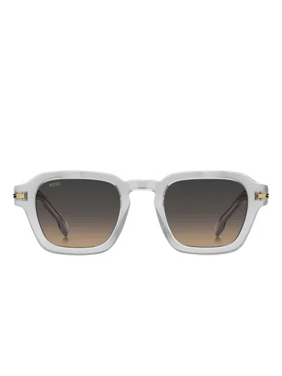 Hugo Boss Square Sunglasses In Brown