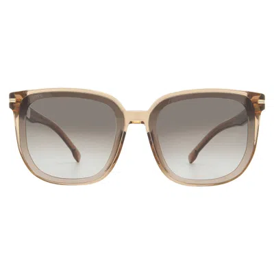 Hugo Boss Square Unisex Sunglasses Boss 1553/f/s 10a 61 In Sand