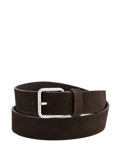 Hugo Boss Square-buckle Belt In Gray