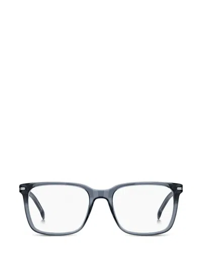 Hugo Boss Square-frame Glasses In Gray