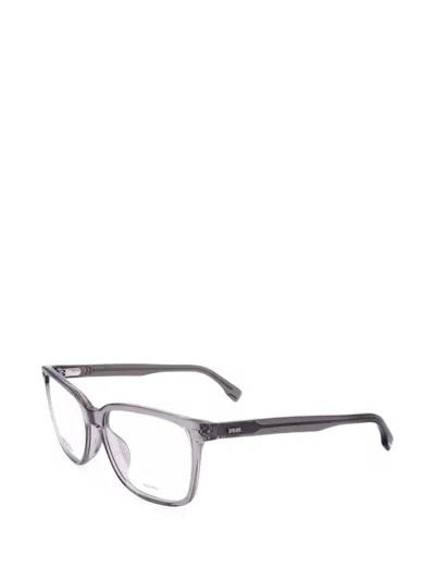 Hugo Boss Square-frame Glasses In Gray