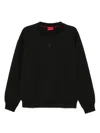 Hugo Boss Stacked-logo Badge Sweatshirt In Black
