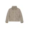 Hugo Boss Stacked-logo Jacket With Water-repellent Finish In Neutral