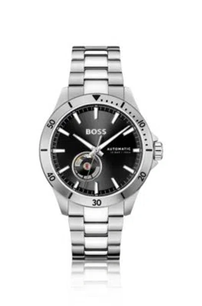 HUGO BOSS STAINLESS-STEEL WATCH WITH JAPANESE AUTOMATIC MOVEMENT MEN'S WATCHES