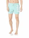 Hugo Boss Quick-drying Swim Shorts With Large Contrast Logo In Light Blue