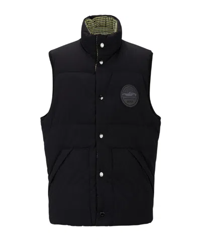 Hugo Boss Stand-up Collar Down Vest In Black