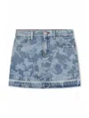 Hugo Boss Star-print Denim Miniskirt In Blue