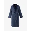 Hugo Boss Steel Double B Cotton Robe Xl In Blue