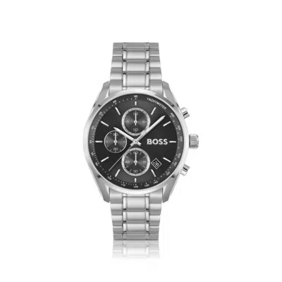 Hugo Boss Steel-bracelet Watch With Black Dial In Multi