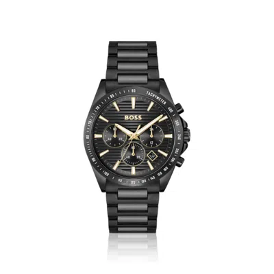 Hugo Boss Steel-bracelet Watch With Black Plating