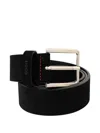 Hugo Boss Stitched Belt In Black
