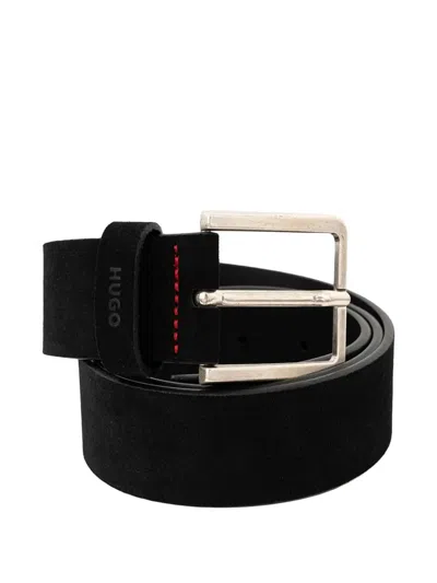 Hugo Boss Stitched Belt In Black