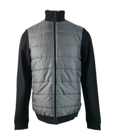 Hugo Boss Stitched Quilted Cotton Suit In Gray